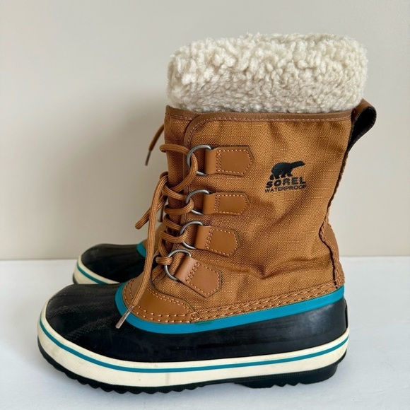 Sorel Carnival Boots Camel Brown Women's 6 Winter Insulated Waterproof - Picture 3 of 14